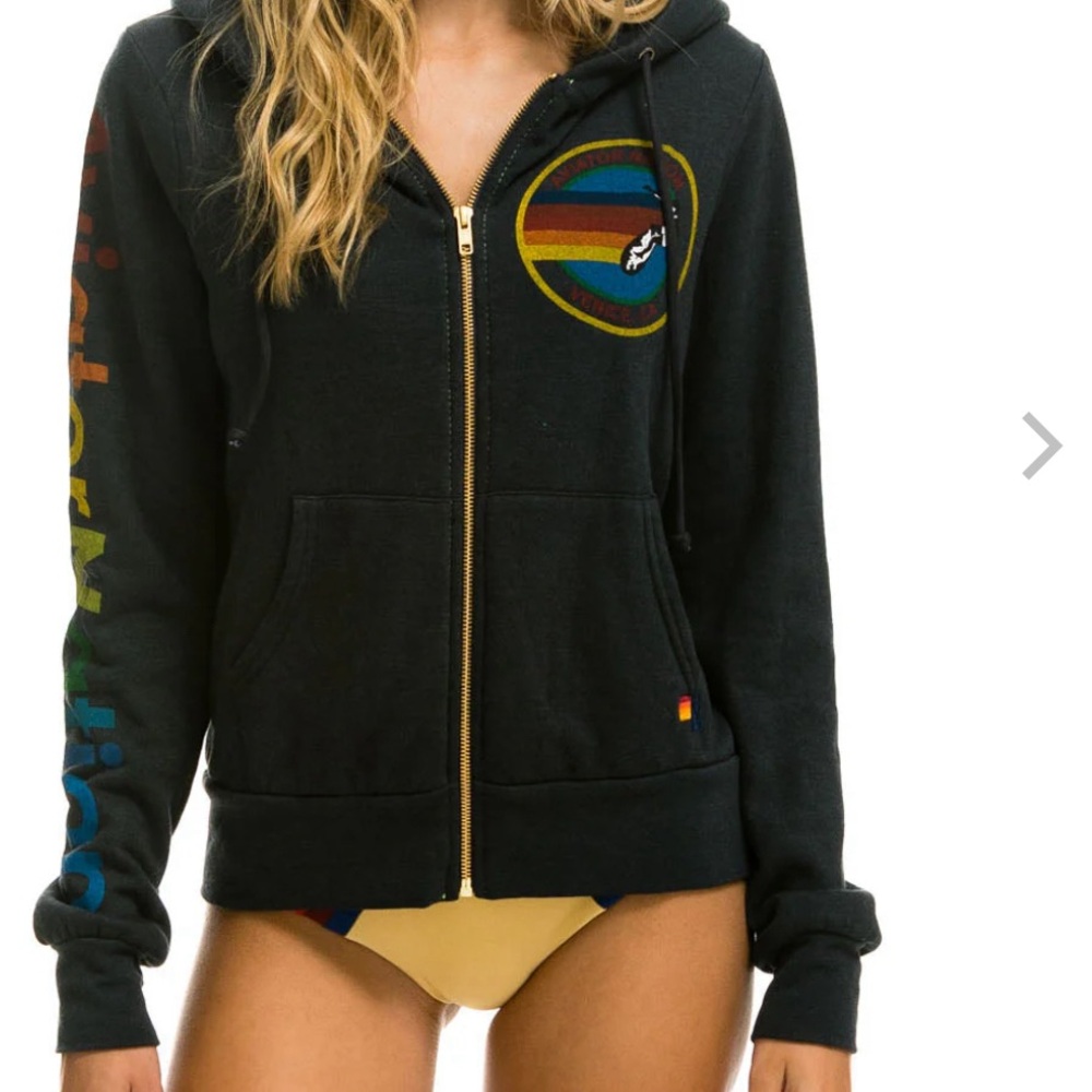 NWOT** AVIATOR NATION HOODIE - CHARCOAL-size medium* unisex *